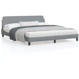 vidaXL Okvir za krevet s uzglavljem svjetlosivi 180x200 cm od tkanine | shoptok.hr