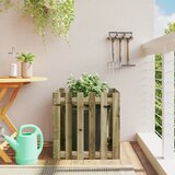 Maison Chic Vrtno korito - Greda - Cvetlični Lonec z ograjico 60x60x60 cm impregnirana borovina, (21789223) | Shoptok.si