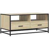  Stolić za kavu boja hrasta 100 x 50 x 45 cm od drva i metala | shoptok.hr