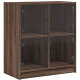  Bočni ormarić sa staklenim vratima boja hrasta 68x37x75 5 cm | shoptok.hr