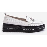 EVENTO White Women's Leather Platform Moccasins Assetnima | Shoptok.si