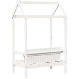The Living Store Klupa s krovom bijela 117,5 x 70 x 176,5 cm od masivne borovine | shoptok.hr