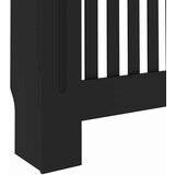 vidaXL Pokrov radiatorja 2 pcs Črna 152x19x81.5cm Konstruiran les | Shoptok.si