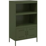 Maison Chic Visoka omara - Komoda - Predalnik olivno zelena 68x39x113 cm jeklo, (21721094) | Shoptok.si