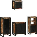 vidaXL Set namještaja za kupaonicu 4 pcs Čvrsto reciklirano drvo | shoptok.hr