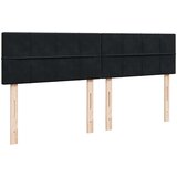 vidaXL Otomanski posteljni okvir z vzmetnicami črn 200x200cm žamet | Shoptok.si