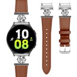 INF Pašček za uro iz pravega usnja za Samsung Watch 4/5/6/7 Brown, (5000079978) | Shoptok.si