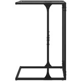  Bočni stolić s prozirnim staklom 40 x 30 x 61 5 cm čelični | shoptok.hr