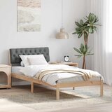  Okvir kreveta smeđe i tamnosivo 90 x 190 cm Masivna borovina | shoptok.hr