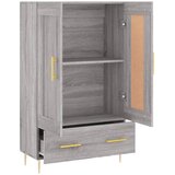  Visoka komoda siva boja hrasta 69,5x31x115 cm konstruirano drvo | Eponuda.com