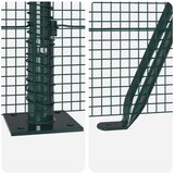 vidaXL Zavarena Mreža Ograde s 13 Flanširanim Stupovima Zeleni 0.5x25 m Čelik | shoptok.hr