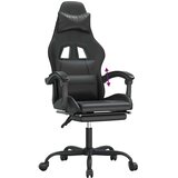  Gaming stol z oporo za noge črno umetno usnje, (21378206) | Shoptok.si