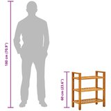  Stalak za obuću s 3 police 50x27x60 cm od masivne hrastovine | Eponuda.com