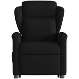 vidaXL Masažni naslonjač na podizanje od tkanine crni | shoptok.hr