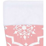 vidaXL Luksuzna podloga za božićno drvce s čarapom ružičasta 90 cm | shoptok.hr