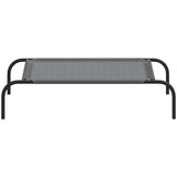 vidaXL Povišeni krevet za pse sivi 90x50x20 cm tekstil i čelik | shoptok.hr