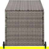Poli Vrtna škatla svetlo siva 120x65x61 cm poli ratan | Shoptok.si