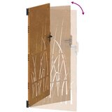  Vrtna vrata 100x175 cm od čelika COR-TEN s uzorkom trave | shoptok.hr