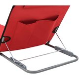 vidaXL Sklopive podloge za plažu od čelika i tkanine 2 kom crvene | shoptok.hr