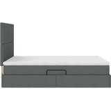 vidaXL Krevet S LED lampica s pohranom Tamno siva 140 x 200 cm tkanina | shoptok.hr