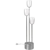 Trio Select Stoječa svetilka v srebrni barvi s steklenim senčnikom (višina 140 cm) Barret – Cene