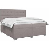  Boxspring krevet s madracem Sivosmeđa 200 x 200 cm Tkanina | shoptok.hr