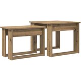  Set kavno mizico 2 pcs Umetni hrast Konstruiran les, (5000120258) | Shoptok.si