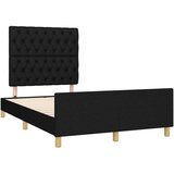  Posteljni okvir z vzglavjem črn 120x200 cm blago, (20794832) | Shoptok.si