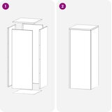  Stalak za biljke 2 pcs Crna 30 x 30 x 80 cm Čelik | shoptok.hr