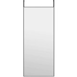  Ogledalo za vrata črno 40x100 cm steklo in aluminij, (20919972) | Shoptok.si