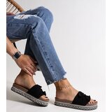 Gemre Massive black flip-flops with decorative sole Nibalie | ePonuda.com