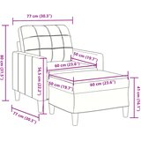  Fotelja s tabureom ružičasta 60 cm baršunasta | shoptok.hr