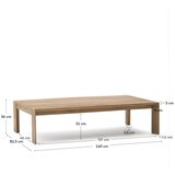 Kave Home Vrtna klubska mizica iz masivne akacije 82,5x140 cm Ambra – | Shoptok.si