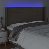  Uzglavlje smeđesivo 163 x 16 x 118/128 cm od tkanine | shoptok.hr