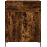  Visoka komoda dimljeni hrast 69,5x34x180 cm konstruiranog drva | shoptok.hr