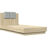 Okvir kreveta s uzglavljem LED boja hrasta sonome 100 x 200 cm | shoptok.hr