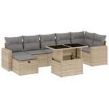 Maison Chic Seti vrtnega pohištva - Vrtna garnitura - Vrtni pohištvo set 8-delna z blazinami bež poli ratan, (21801025) | Shoptok.si