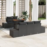 vidaXL set od 6 komada vrtne sofe s jastučićima Crna Poly Rattan Cijene