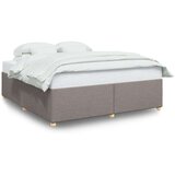 vidaXL Posteljni okvir brez vzmetnice taupe 200x200 cm blago, (21369141) | Shoptok.si