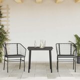  3-dijelni vrtni blagovaonski set s jastucima od crnog | shoptok.hr