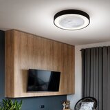  Brilagi-LED Prigušiva svetiljka sa ventilatorom LED/30W/230V 3000-6500K crna + daljinski upravljač | Eponuda.com