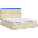  Krevet od pjene s madracem i LED-om Krem 180 x 200 cm Tkanina | shoptok.hr