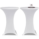 Maison Chic Prevleka za zunanjo pohištvo - Pregrinjalo za visoko mizo Ø70 cm belo raztegljivo 4 kosi, (21795461) | Shoptok.si