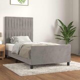  Okvir kreveta bez madraca svjetlosivi 90x200 cm baršunasti | shoptok.hr