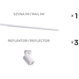 Zuma line 3555 - Spot svetiljka za šinski sistem TORE 3xGU10/35W/230V, bela | Eponuda.com