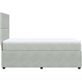 Box spring krevet s madracem svjetlosivi 90x190 cm baršunasti | shoptok.hr
