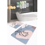 Mila Home Plave/ružičaste od samta kupaonske prostirke u setu 2 kom 60x100 cm Abstract Faces – | shoptok.hr