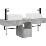  Set ormarića za kupaonicu 3 kom. Betonska siva 53 x 35 x 39 cm | shoptok.hr