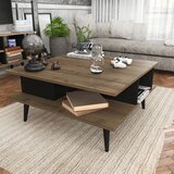 Hanah home Akya - Walnut, Black WalnutBlack Coffee Table | ePonuda.com