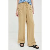 Mustang Hlače Style Drawstring Wide Leg ženske, bež barva | Shoptok.si